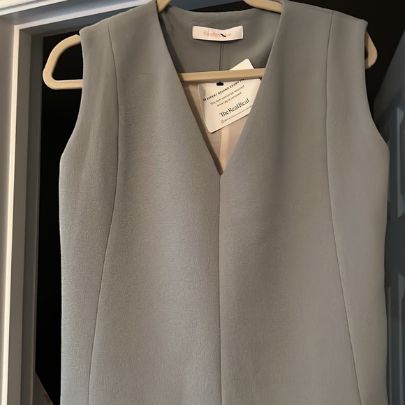 See by Chloe Gray sleeveless wool mini dress. - Picture 3 of 5